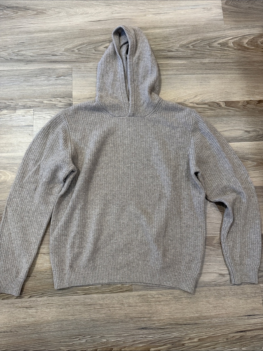 Women’s Gentle Herd 100% Cashmere Hooded Sweater - Light Taupe